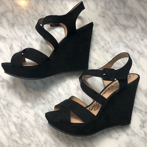 American Rag, platform sandals, black, size 8